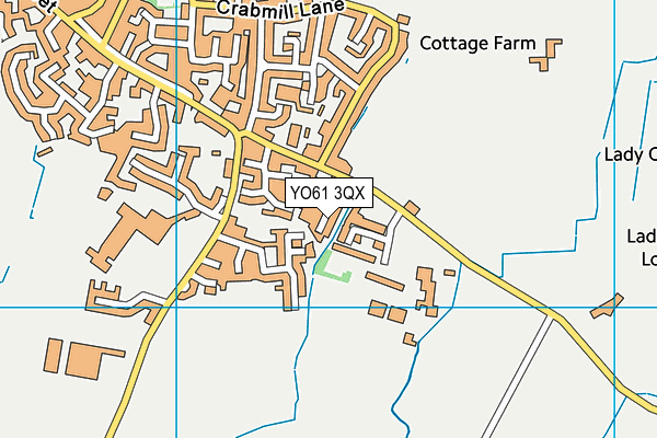 YO61 3QX map - OS VectorMap District (Ordnance Survey)