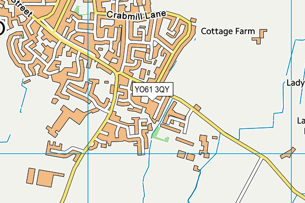 YO61 3QY map - OS VectorMap District (Ordnance Survey)