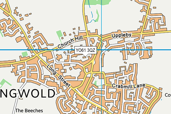 YO61 3QZ map - OS VectorMap District (Ordnance Survey)