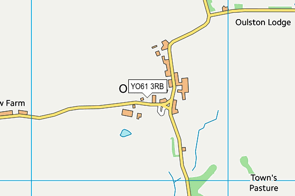 YO61 3RB map - OS VectorMap District (Ordnance Survey)