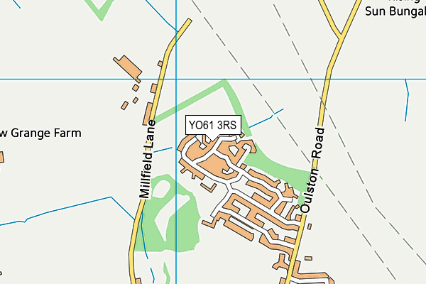 YO61 3RS map - OS VectorMap District (Ordnance Survey)
