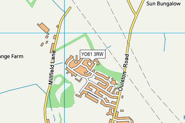 YO61 3RW map - OS VectorMap District (Ordnance Survey)