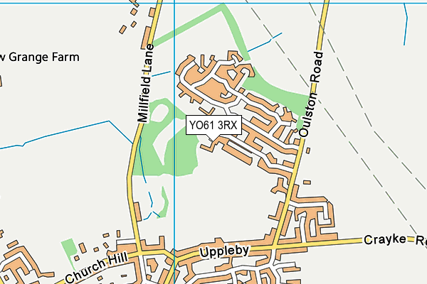 YO61 3RX map - OS VectorMap District (Ordnance Survey)