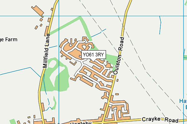 YO61 3RY map - OS VectorMap District (Ordnance Survey)