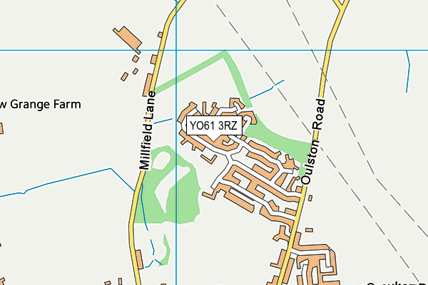 YO61 3RZ map - OS VectorMap District (Ordnance Survey)