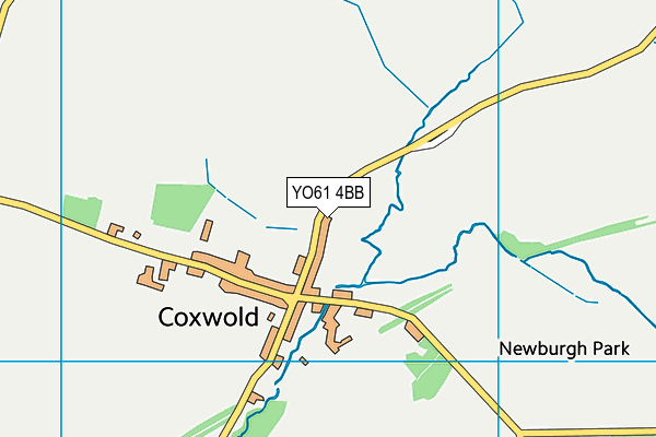 Coxwold Playing Field map (YO61 4BB) - OS VectorMap District (Ordnance Survey)