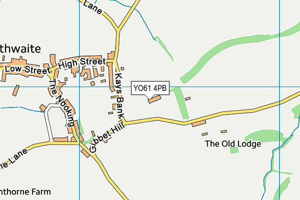 YO61 4PB map - OS VectorMap District (Ordnance Survey)