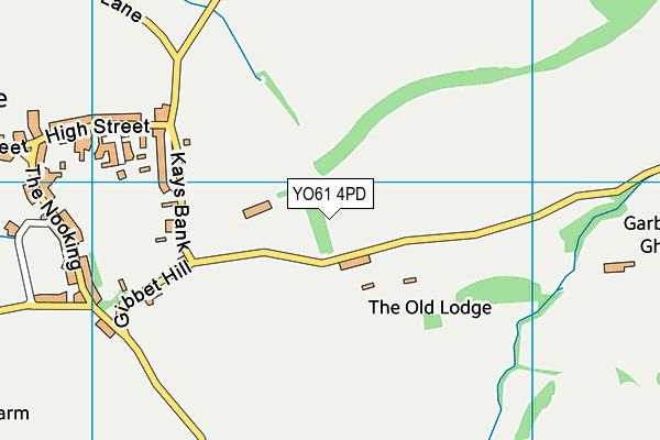 YO61 4PD map - OS VectorMap District (Ordnance Survey)
