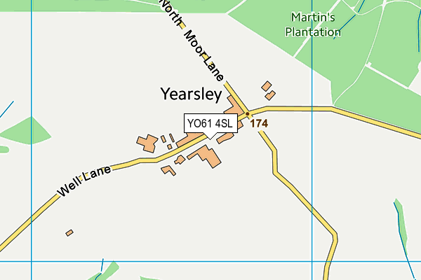 YO61 4SL map - OS VectorMap District (Ordnance Survey)