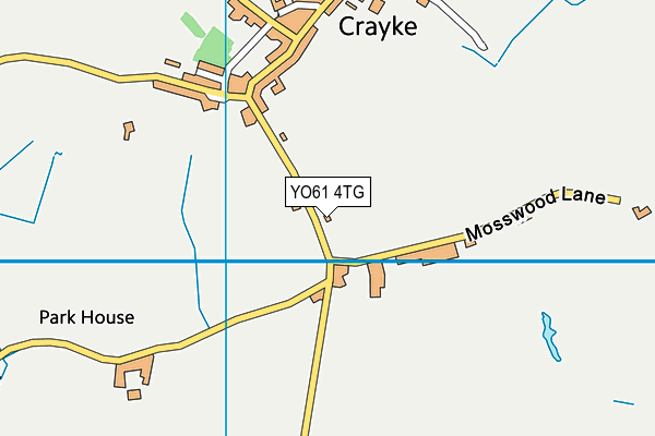 YO61 4TG map - OS VectorMap District (Ordnance Survey)