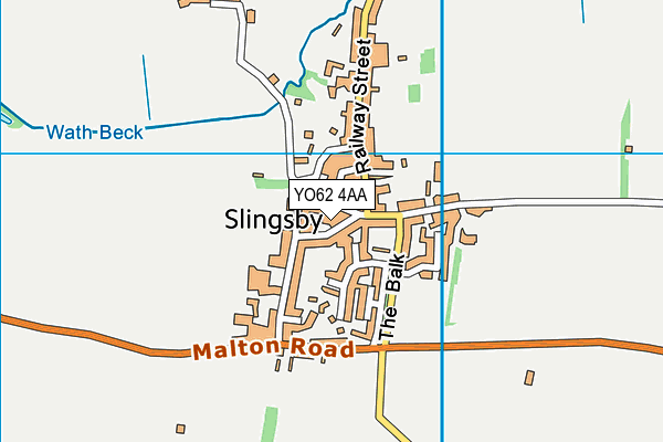 Slingsby Community Primary School map (YO62 4AA) - OS VectorMap District (Ordnance Survey)