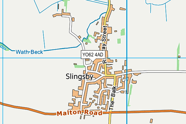 Slingsby Sports Field map (YO62 4AD) - OS VectorMap District (Ordnance Survey)