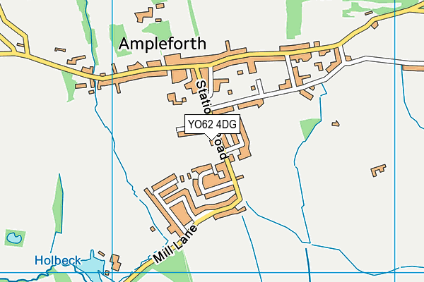 Ampleforth Playing Fields map (YO62 4DG) - OS VectorMap District (Ordnance Survey)