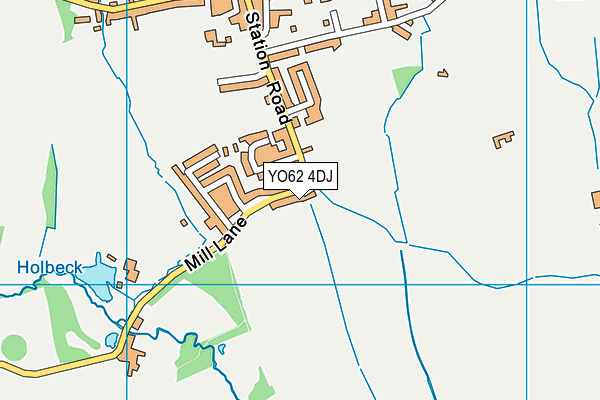 YO62 4DJ map - OS VectorMap District (Ordnance Survey)
