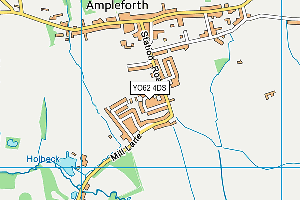 YO62 4DS map - OS VectorMap District (Ordnance Survey)