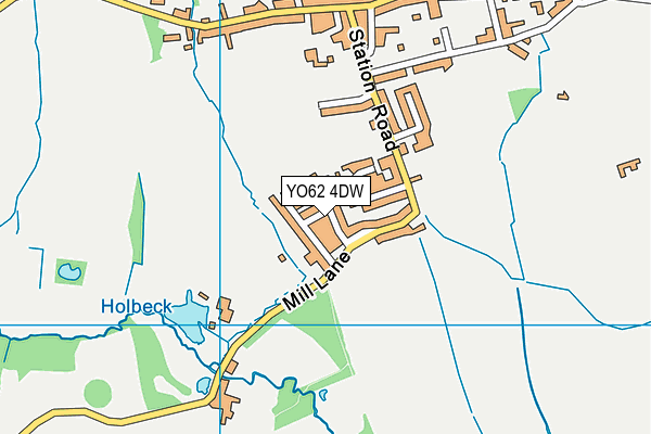 YO62 4DW map - OS VectorMap District (Ordnance Survey)