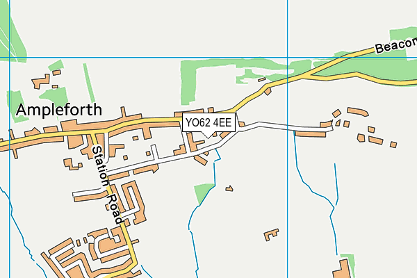 YO62 4EE map - OS VectorMap District (Ordnance Survey)