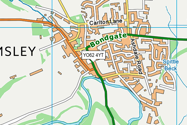 YO62 4YT map - OS VectorMap District (Ordnance Survey)