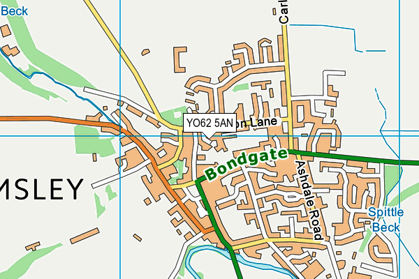 YO62 5AN map - OS VectorMap District (Ordnance Survey)