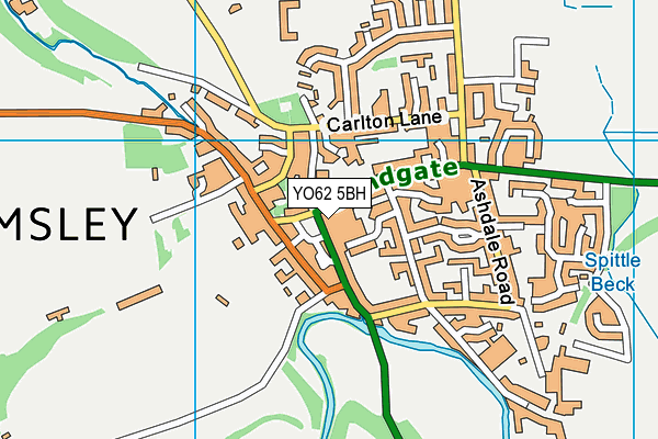 YO62 5BH map - OS VectorMap District (Ordnance Survey)