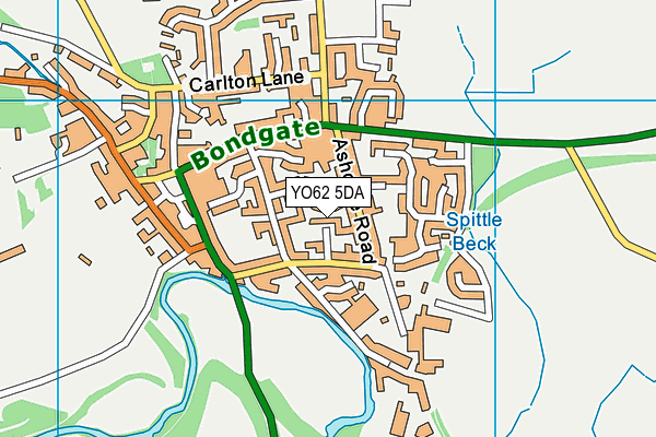 YO62 5DA map - OS VectorMap District (Ordnance Survey)