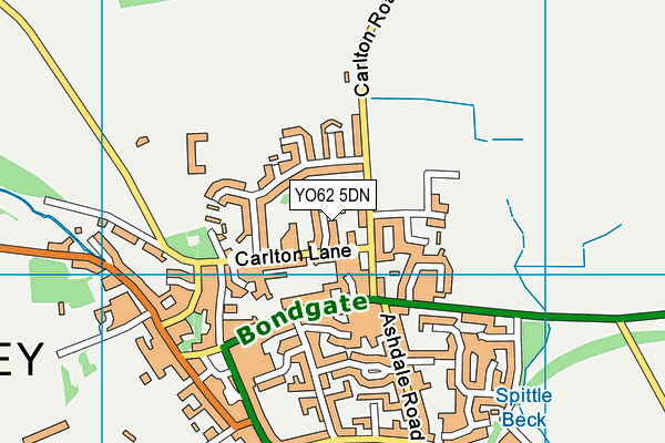 YO62 5DN map - OS VectorMap District (Ordnance Survey)