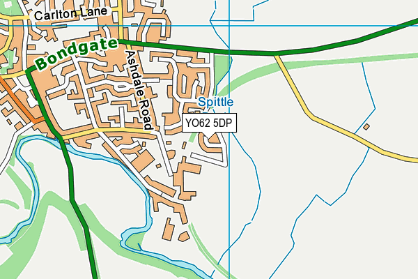 YO62 5DP map - OS VectorMap District (Ordnance Survey)