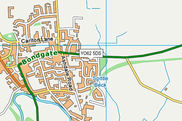 YO62 5DS map - OS VectorMap District (Ordnance Survey)