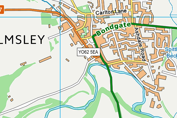 YO62 5EA map - OS VectorMap District (Ordnance Survey)