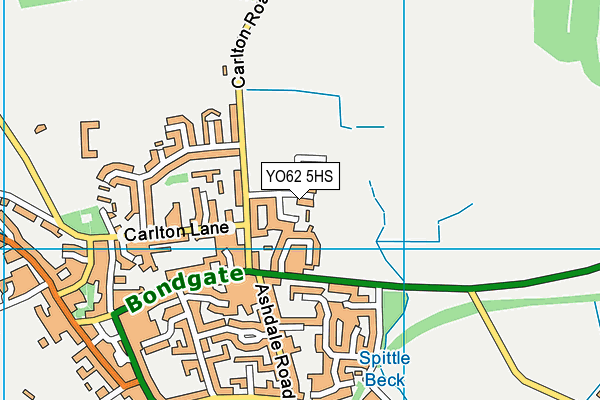 YO62 5HS map - OS VectorMap District (Ordnance Survey)