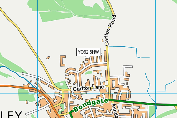 YO62 5HW map - OS VectorMap District (Ordnance Survey)