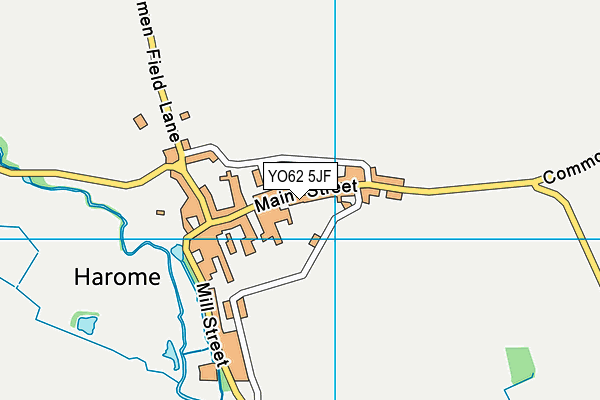 YO62 5JF map - OS VectorMap District (Ordnance Survey)