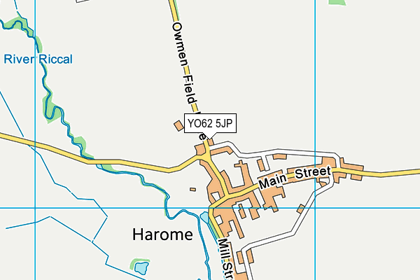 Harome Playing Fields map (YO62 5JP) - OS VectorMap District (Ordnance Survey)