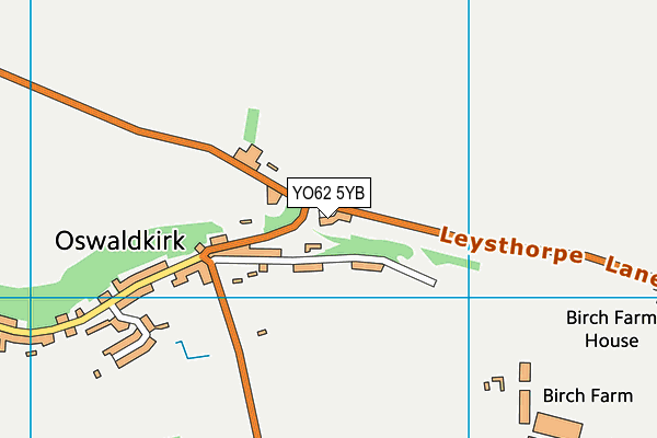 YO62 5YB map - OS VectorMap District (Ordnance Survey)