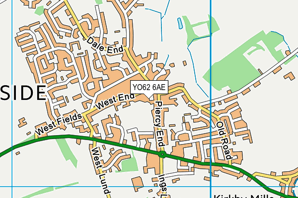 YO62 6AE map - OS VectorMap District (Ordnance Survey)