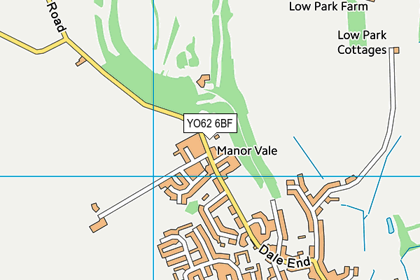 YO62 6BF map - OS VectorMap District (Ordnance Survey)