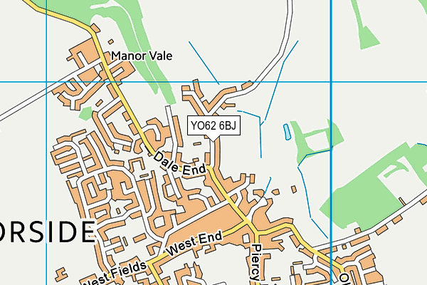 YO62 6BJ map - OS VectorMap District (Ordnance Survey)