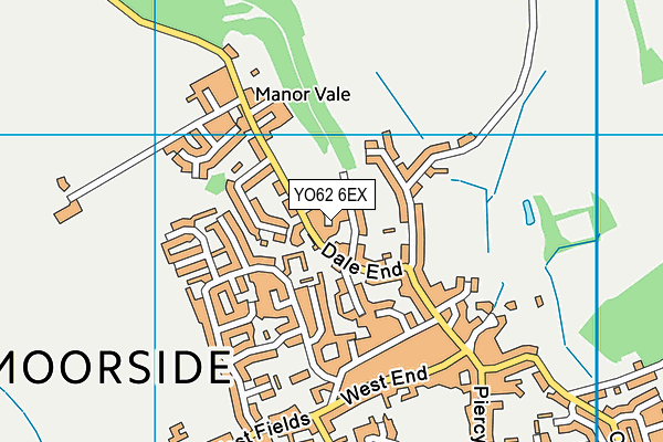 YO62 6EX map - OS VectorMap District (Ordnance Survey)