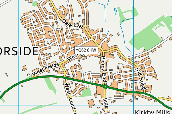 YO62 6HW map - OS VectorMap District (Ordnance Survey)