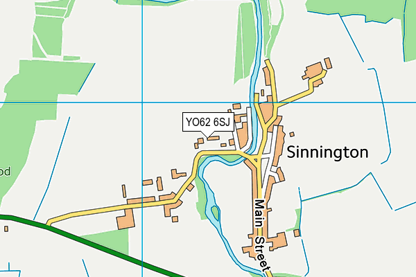 YO62 6SJ map - OS VectorMap District (Ordnance Survey)