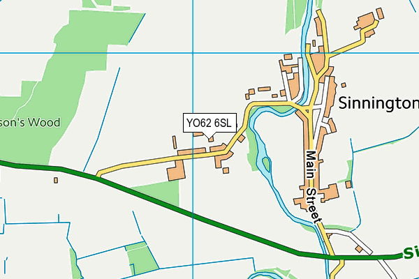 YO62 6SL map - OS VectorMap District (Ordnance Survey)