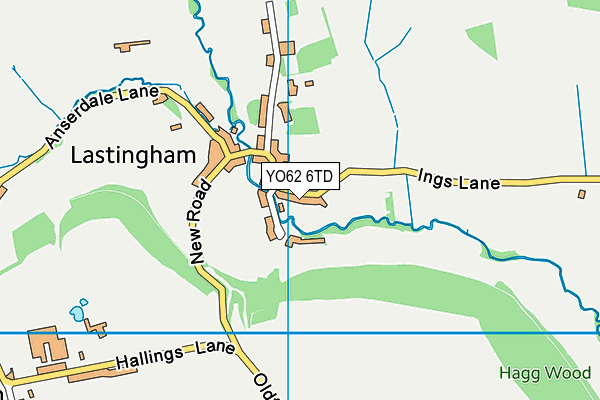 YO62 6TD map - OS VectorMap District (Ordnance Survey)