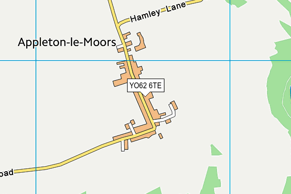 YO62 6TE map - OS VectorMap District (Ordnance Survey)
