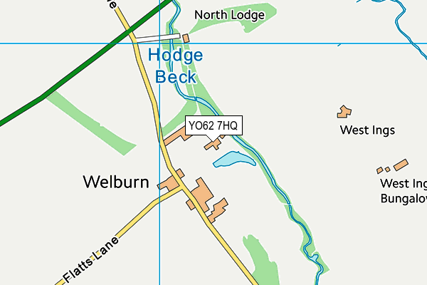 Welburn Hall School map (YO62 7HQ) - OS VectorMap District (Ordnance Survey)