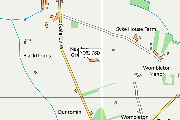 YO62 7SD map - OS VectorMap District (Ordnance Survey)