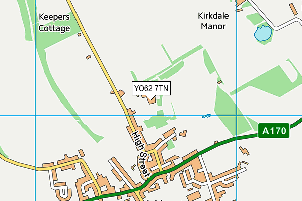 YO62 7TN map - OS VectorMap District (Ordnance Survey)