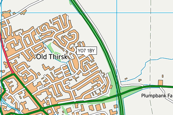 YO7 1BY map - OS VectorMap District (Ordnance Survey)