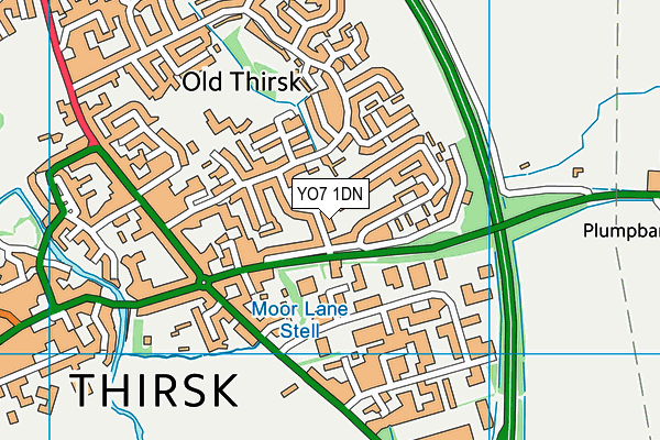 YO7 1DN map - OS VectorMap District (Ordnance Survey)