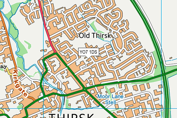 East Thirsk Community Hall map (YO7 1DS) - OS VectorMap District (Ordnance Survey)