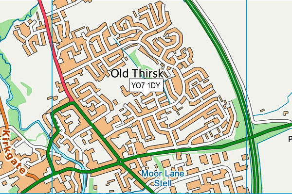 YO7 1DY map - OS VectorMap District (Ordnance Survey)
